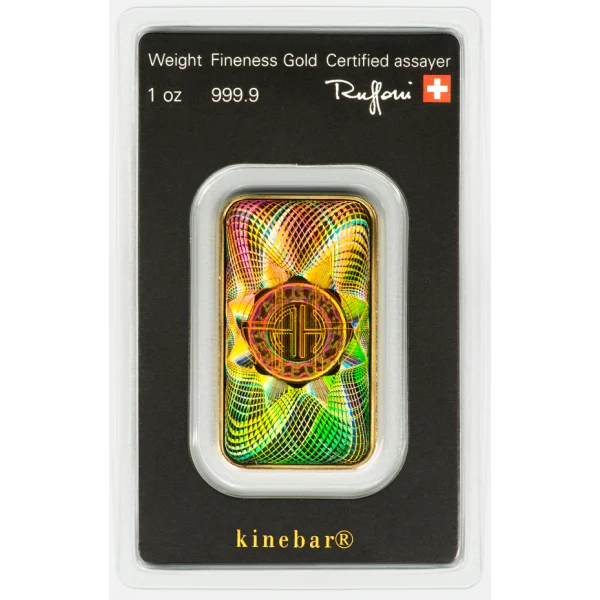 1 OZ GOLD BAR ARGOR-HERAEUS KINEBAR — obverse