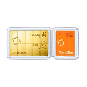 1 OZ GOLD COMBI-BAR VALCAMBI 10 x 1/10 OZ — obverse
