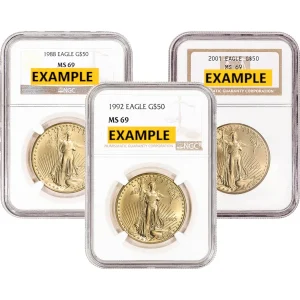 1 OZ AMERICAN GOLD EAGLE NGC MS69 — obverse
