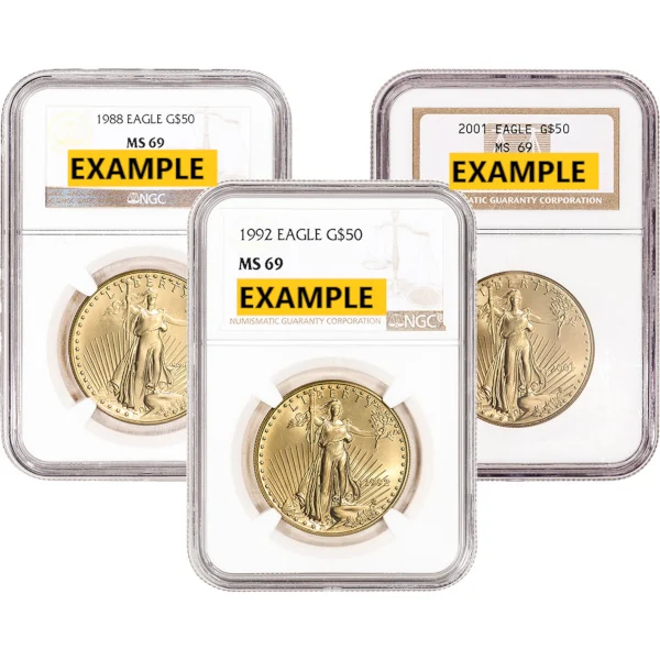 1 OZ AMERICAN GOLD EAGLE NGC MS69 — obverse