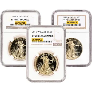 1 OZ AMERICAN GOLD EAGLE NGC70 PROOF — obverse