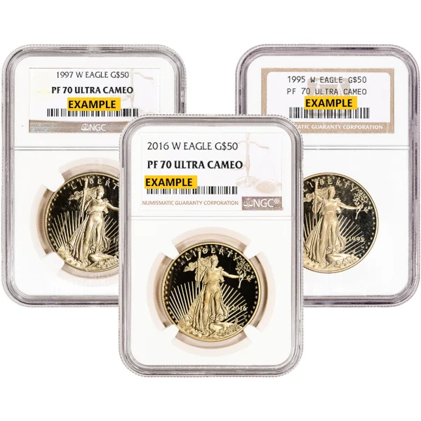 1 OZ AMERICAN GOLD EAGLE NGC70 PROOF — obverse