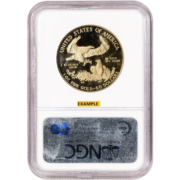 1 OZ AMERICAN GOLD EAGLE NGC70 PROOF — reverse