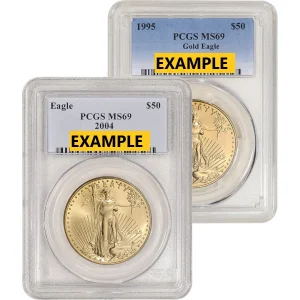 1 OZ AMERICAN GOLD EAGLE PCGS MS69 — obverse
