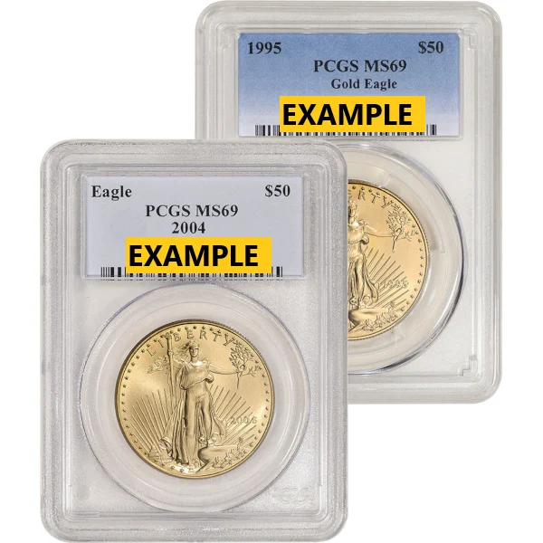 1 OZ AMERICAN GOLD EAGLE PCGS MS69 — obverse