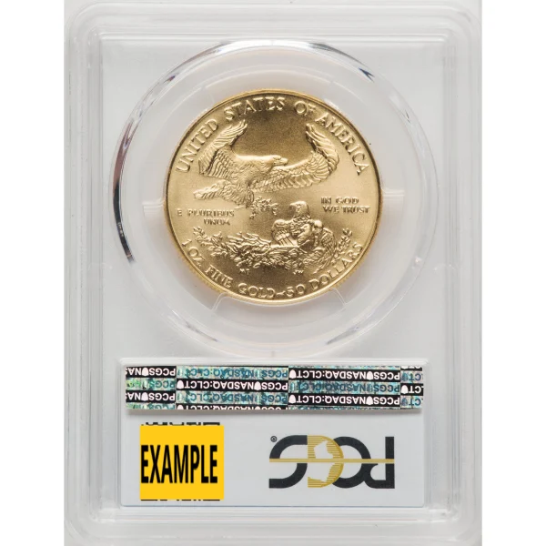 1 OZ AMERICAN GOLD EAGLE PCGS MS69 — reverse
