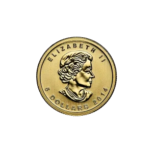 1/10 OZ CANADIAN GOLD MAPLE LEAF (IN PLASTIC) — obverse