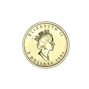 1/10 CANADIAN GOLD MAPLE LEAF (NOT SEALED) — obverse