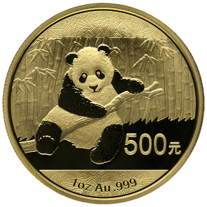 1 OZ CHINESE GOLD PANDA (IN PLASTIC) — obverse