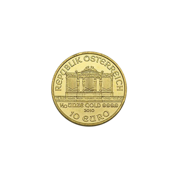 1/10 OZ AUSTRIAN GOLD PHILHARMONIC — reverse