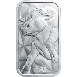 1 OZ SILVER BAR BULL AND BEAR GOLDEN STATE MINT — obverse