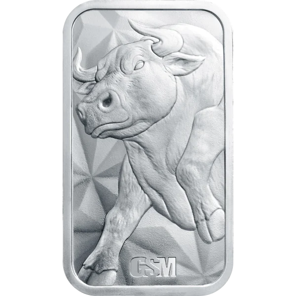 1 OZ SILVER BAR BULL AND BEAR GOLDEN STATE MINT — obverse