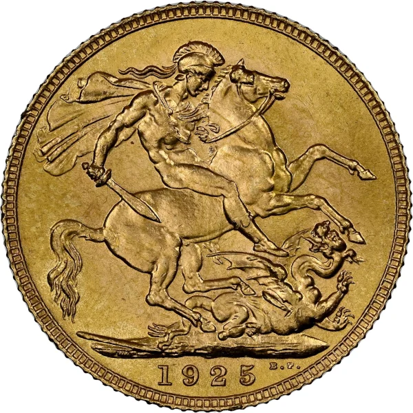 ENGLISH GOLD SOVEREIGN KING EDWARD VII — reverse