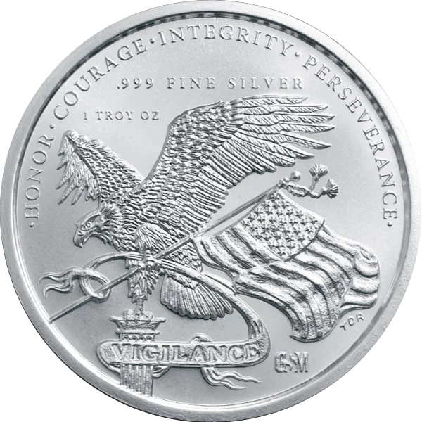 1 OZ SILVER ROUND 250TH ANNIVERSARY GOLDEN STATE MINT — reverse