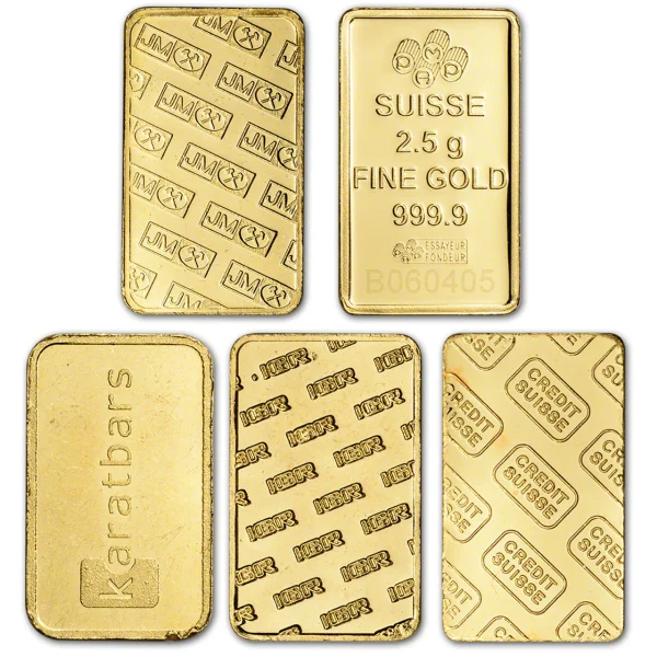 2.5 GRAM GOLD BAR RANDOM BRAND — reverse