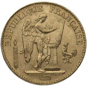 20 FRANC FRENCH GOLD ANGEL — obverse