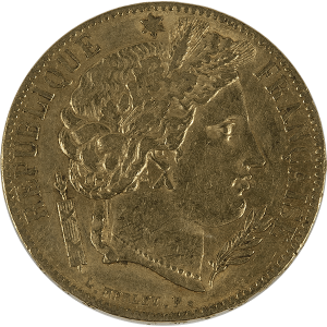 20 FRANC CERES GOLD COIN — obverse