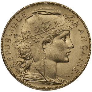 20 FRANC FRENCH GOLD ROOSTER — obverse