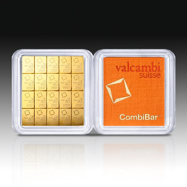 20 GRAM GOLD COMBI BAR VALCAMBI — reverse