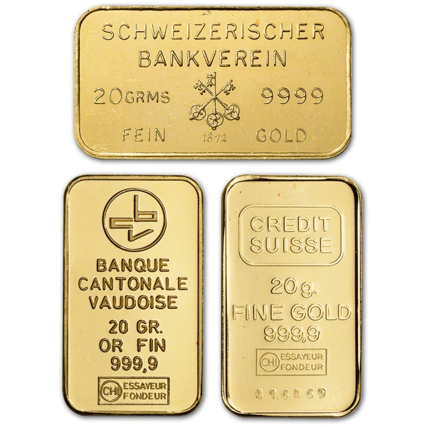 20 GRAM GOLD BAR RANDOM BRAND — obverse