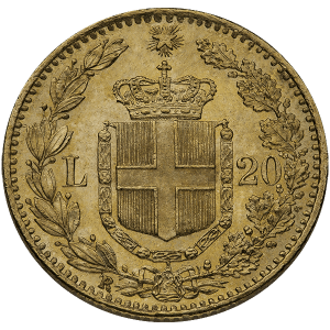 20 LIRA ITALIAN GOLD COIN — obverse
