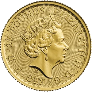 1/4 OZ GREAT BRITAIN GOLD BRITANNIA — reverse