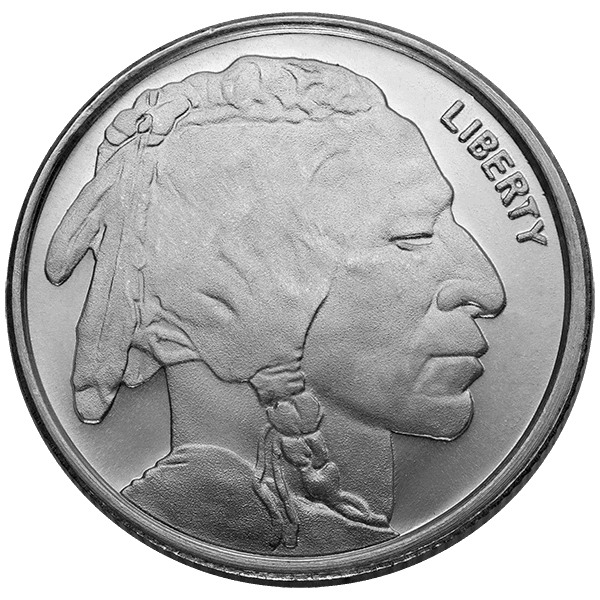 1/4 OZ SILVER ROUND BUFFALO HIGHLAND MINT — obverse