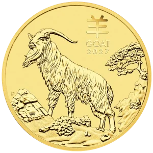 2027 2 OZ PERTH MINT GOLD GOAT (LUNAR SERIES) — obverse