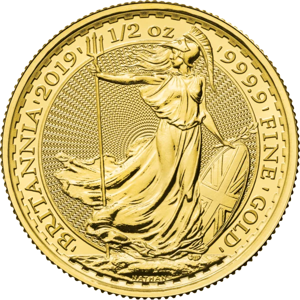 1/2 OZ GREAT BRITAIN GOLD BRITANNIA — obverse