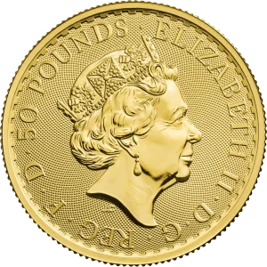 1/2 OZ GREAT BRITAIN GOLD BRITANNIA — reverse