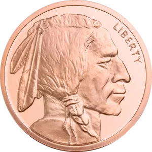 5 OZ COPPER ROUND BUFFALO — obverse
