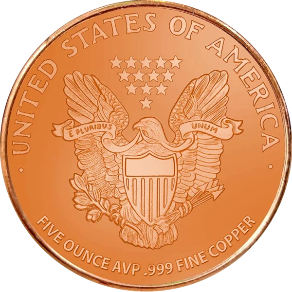 5 OZ COPPER ROUND MORGAN — reverse