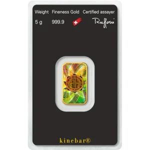 5 GRAM GOLD BAR ARGOR-HERAEUS KINEBAR — obverse