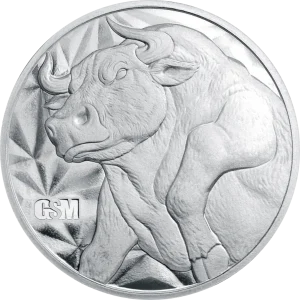1/2 OZ SILVER ROUND BULL AND BEAR GOLDEN STATE MINT — obverse