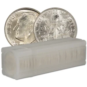 90% AMERICAN SILVER COINS - DIMES- BU — obverse