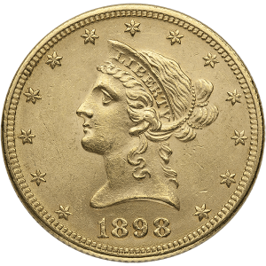 $10 U.S. GOLD LIBERTY AU — obverse