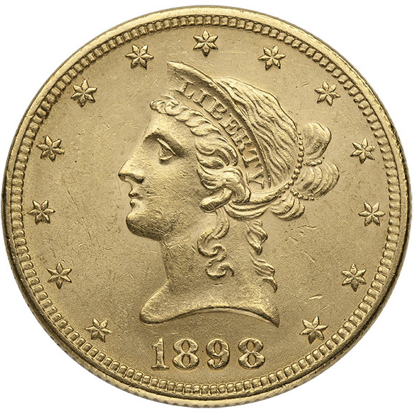 $10 U.S. GOLD LIBERTY AU — obverse