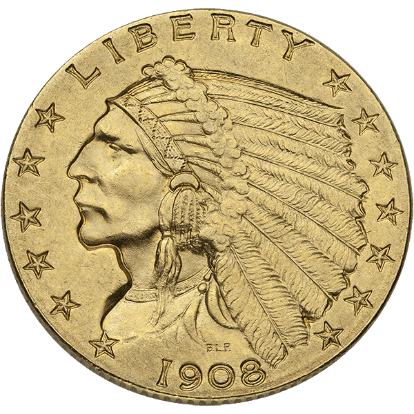 $2.5 U.S. GOLD INDIAN XF — obverse