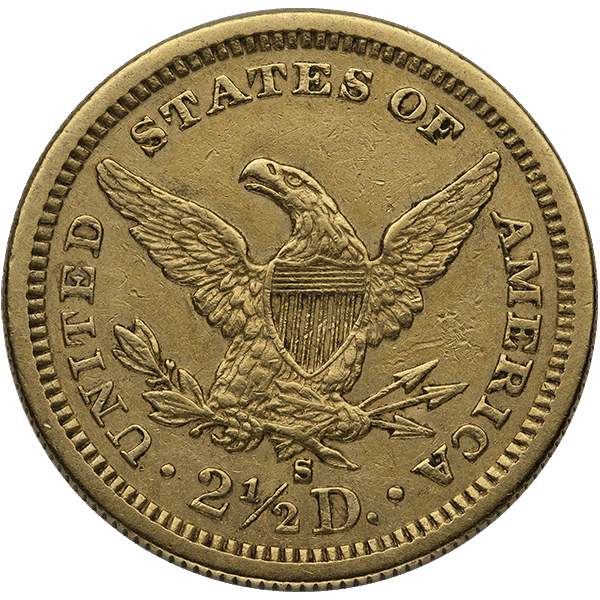 $2.5 U.S. GOLD LIBERTY XF — reverse