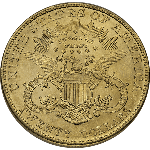 $20 U.S. GOLD LIBERTY BU — reverse