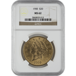 $20 U.S. GOLD LIBERTY NGC62 — obverse