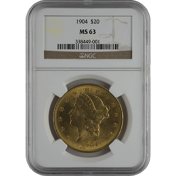$20 U.S. GOLD LIBERTY NGC63 — obverse