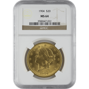 $20 U.S. GOLD LIBERTY NGC64 — obverse