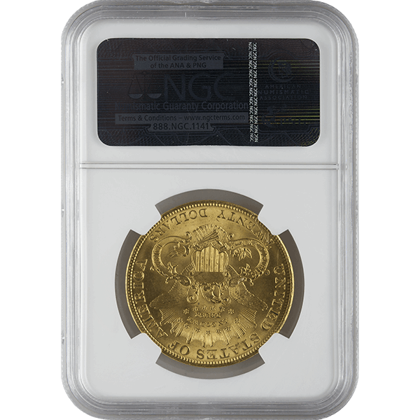 $20 U.S. GOLD LIBERTY NGC64 — reverse