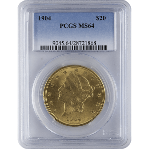$20 U.S. GOLD LIBERTY PCGS64 — obverse