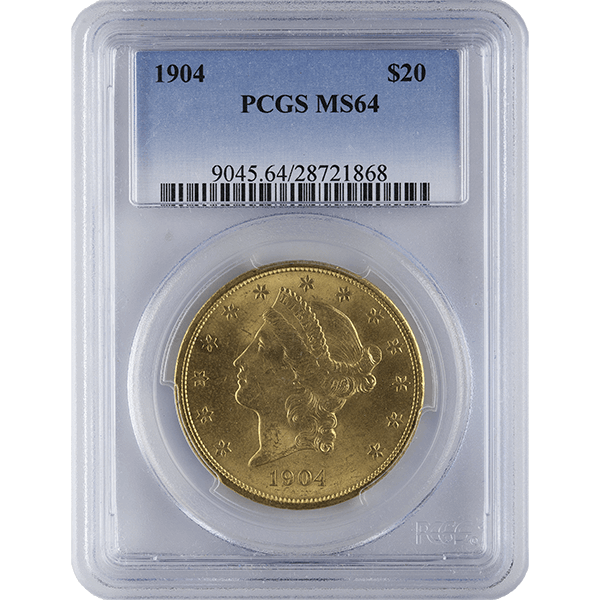 $20 U.S. GOLD LIBERTY PCGS64 — obverse