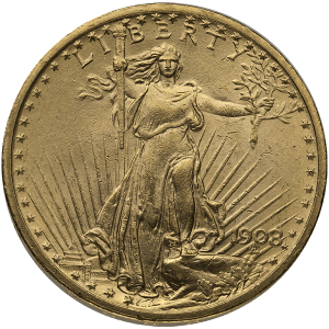 $20 U.S. GOLD SAINT BU — obverse