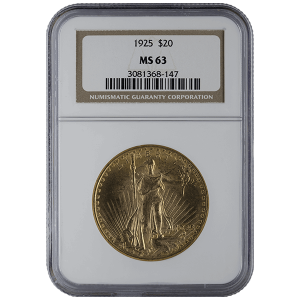 $20 U.S. GOLD SAINT NGC63 — obverse