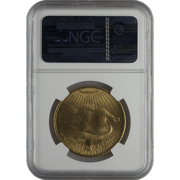 $20 U.S. GOLD SAINT NGC64 NO MOTTO — reverse