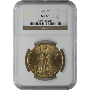 $20 U.S. GOLD SAINT NGC65 — obverse